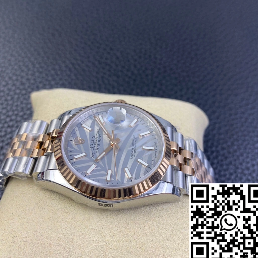 Rolex Pattern Leaf Datejust Silver Palm EW M126231-0031 Dial Factory 0106